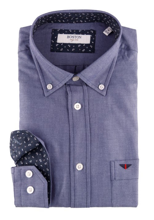 Ανδρικό Πουκάμισο Boston 068-47 Μπλε