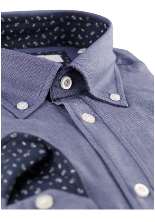 Ανδρικό Πουκάμισο Boston 068-47 Μπλε