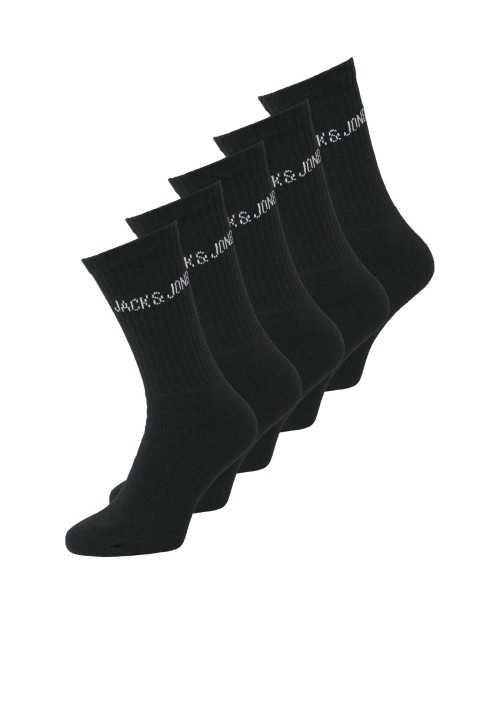 Ανδρικές Αθλητικές Κάλτσες Jack & Jones Jacregen Tenniw Socks 5 Pack Noos 12266536 Black