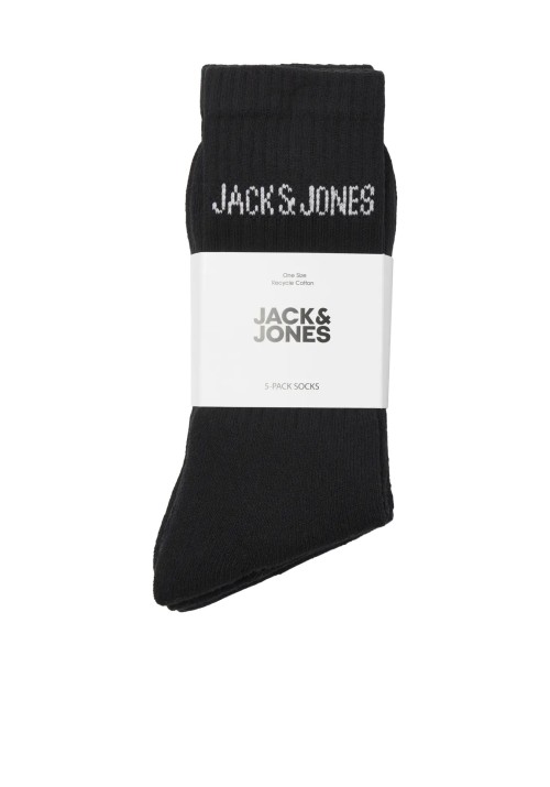 Ανδρικές Αθλητικές Κάλτσες Jack & Jones Jacregen Tenniw Socks 5 Pack Noos 12266536 Black