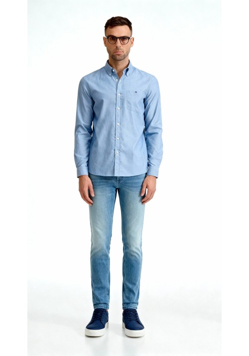 Ανδρικό Πουκάμισο Boston 700-2 Γαλάζιο