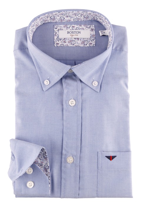 Ανδρικό Πουκάμισο Boston 700-2 Γαλάζιο