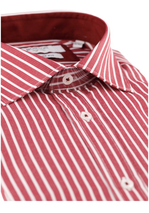 Ανδρικό Πουκάμισο Slim Fit Boston 704-4 Κόκκινο