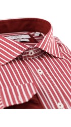 Ανδρικό Πουκάμισο Slim Fit Boston 704-4 Κόκκινο