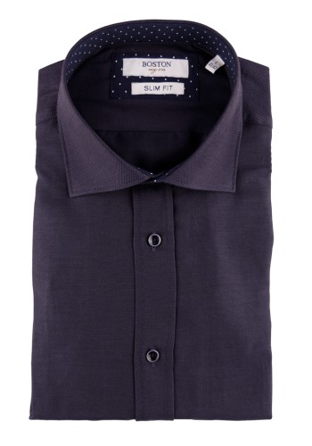 Ανδρικό Πουκάμισο Slim Fit Boston 9502-465-2 Μπλε
