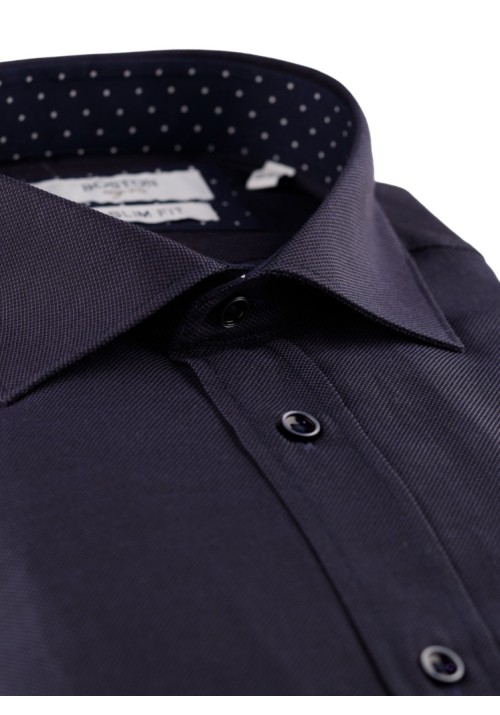 Ανδρικό Πουκάμισο Slim Fit Boston 9502-465-2 Μπλε