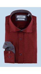 Ανδρικό Πουκάμισο Slim Fit Boston 95022-492-1 Μπορντό