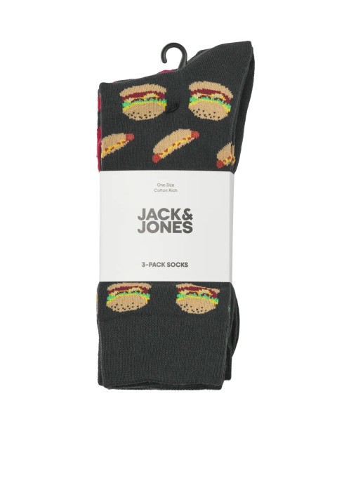 Ανδρικές Κάλτσες  Jack & Jones JAChot Food Socks 3 Pack Πολύχρωμες Ανδρικές Κάλτσες  Jack & Jones JAChot Food Socks 3 Pack Πολύχρωμες