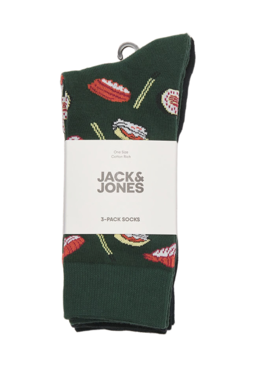 Ανδρικές Κάλτσες 3 Pack Jack & Jones Jacgareth Food Socks 3 Pack 12301342 Pine Grove/Black Sk Ανδρικές Κάλτσες 3 Pack Jack & Jones Jacgareth Food Socks 3 Pack 12301342 Pine Grove/Black Sk