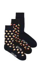 Ανδρικές Κάλτσες 3 Pack Jack & Jones Jackevin Food Socks 3 Pack 12301345 Black/Sky captai Ανδρικές Κάλτσες 3 Pack Jack & Jones Jackevin Food Socks 3 Pack 12301345 Black/Sky captai