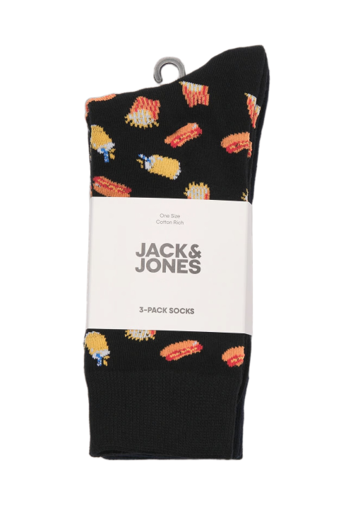 Ανδρικές Κάλτσες 3 Pack Jack & Jones Jackevin Food Socks 3 Pack 12301345 Black/Sky captai Ανδρικές Κάλτσες 3 Pack Jack & Jones Jackevin Food Socks 3 Pack 12301345 Black/Sky captai