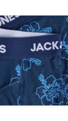 Ανδρικά Μποξεράκια 3Pack Jack & Jones Jacanthony Print Trunks 3 Pack Noos 12298171 Pageant Blue Pageant Blue - Navy Blazer