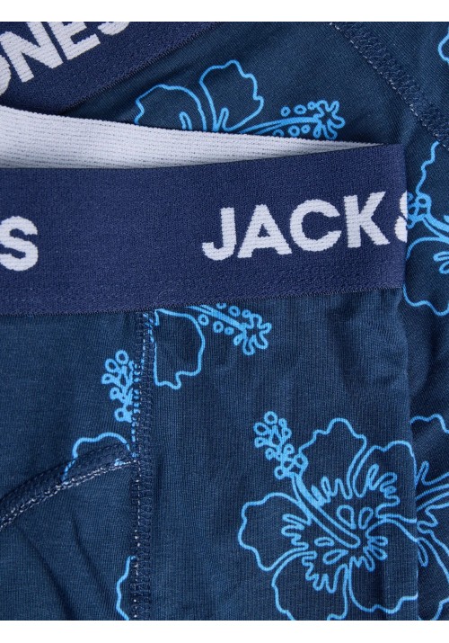 Ανδρικά Μποξεράκια 3Pack Jack & Jones Jacanthony Print Trunks 3 Pack Noos 12298171 Pageant Blue Pageant Blue - Navy Blazer