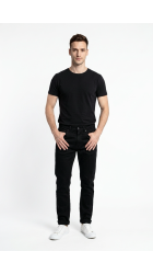 Ανδρικό Παντελόνι Τζιν FQ Jann 5 Pocket Jeans 21900814-200297 Μαύρο