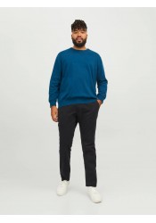 Ανδρικό Παντελόνι Chino Plus Size Jack & Jones JPSTMarco JJDave 12243603 Μαύρο