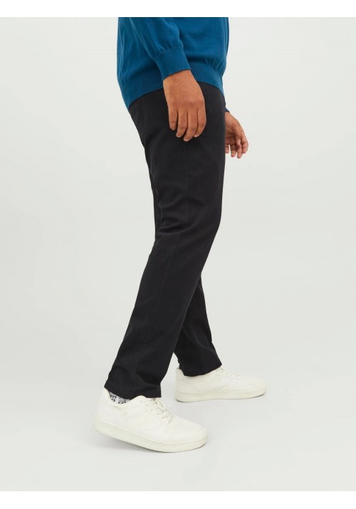 Ανδρικό Παντελόνι Chino Plus Size Jack & Jones JPSTMarco JJDave 12243603 Μαύρο