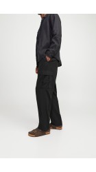 Ανδρικό Παντελόνι Λινό Cargo Jack & Jones JPSTKarl Summer Cargo SN Styd 12268352 Mαύρο