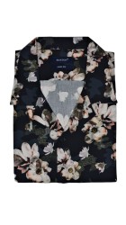 Ανδρικό Κοντομάνικο Πουκάμισο με Στενή Γραμμή Boston18958 Μαύρο