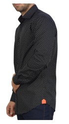 Ανδρικό Πουκάμισο Slim Fit Boston 2143-21.1 Μαύρο