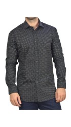 Ανδρικό Πουκάμισο Slim Fit Boston 2143-21.1 Μαύρο