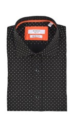 Ανδρικό Πουκάμισο Slim Fit Boston 2143-21.1 Μαύρο