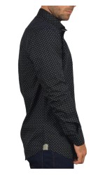 Ανδρικό Πουκάμισο Slim Fit Boston 2143-25-1 Μαύρο Ανδρικό Πουκάμισο Slim Fit Boston 2143-25-1 Μαύρο
