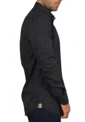 Ανδρικό Πουκάμισο Slim Fit Boston 2143-25-1 Μαύρο