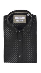Ανδρικό Πουκάμισο Slim Fit Boston 2143-25-1 Μαύρο Ανδρικό Πουκάμισο Slim Fit Boston 2143-25-1 Μαύρο