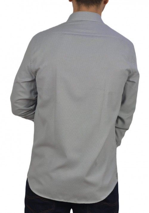 Ανδρικό Πουκάμισο Slim Fit Boston 28877-2-1 Γκρι