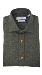 Ανδρικό Πουκάμισο με Στενή Γραμμή Φανέλα Boston 3400-6 Λαδί