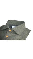 Ανδρικό Πουκάμισο με Στενή Γραμμή Φανέλα Boston 3400-6 Λαδί