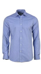 Ανδρικό Πουκάμισο με Στενή Γραμμή Boston 401-2 Γαλάζιο