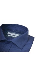 Ανδρικό Πουκάμικσο με Στενή Γραμμή Boston 401-4 Μπλε