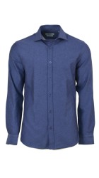 Ανδρικό Πουκάμικσο με Στενή Γραμμή Boston 401-4 Μπλε