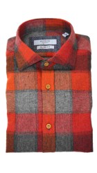 Ανδρικό Πουκάμισο με Στενή Γραμμή Φανέλα Boston 4124 Καρό Πολύχρωμο