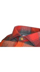 Ανδρικό Πουκάμισο με Στενή Γραμμή Φανέλα Boston 4124 Καρό Πολύχρωμο