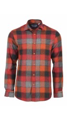 Ανδρικό Πουκάμισο με Στενή Γραμμή Φανέλα Boston 4124 Καρό Πολύχρωμο