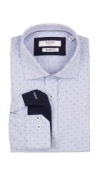 Ανδρικό Πουκάμισο Slim Fit Boston 606-4 Γαλάζιο