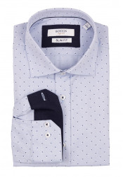 Ανδρικό Πουκάμισο Slim Fit Boston 606-4 Γαλάζιο