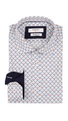 Ανδρικό Πουκάμισο Slim Fit Boston 607-2 Λευκό