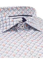 Ανδρικό Πουκάμισο Slim Fit Boston 607-2 Λευκό