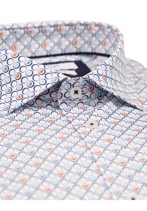Ανδρικό Πουκάμισο Slim Fit Boston 607-2 Λευκό