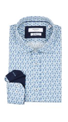 Ανδρικό Πουκάμισο Slim Fit Boston 607-3 Γαλάζιο Ανδρικό Πουκάμισο Slim Fit Boston 607-3 Γαλάζιο