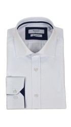 Ανδρικό Πουκάμισο Slim Fit Boston 9052-00 Λευκό