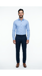 Ανδρικό Πουκάμισο Slim Fit Boston 9502-455 Γαλάζιο