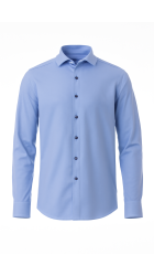 Ανδρικό Πουκάμισο Slim Fit Boston 9502-455 Γαλάζιο