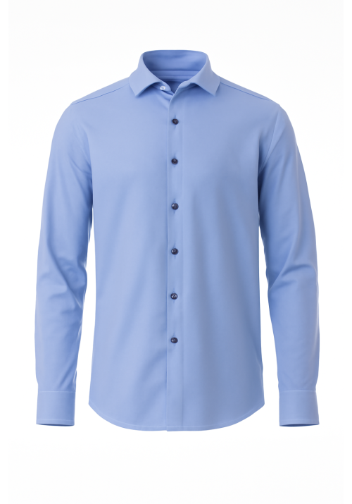 Ανδρικό Πουκάμισο Slim Fit Boston 9502-455 Γαλάζιο