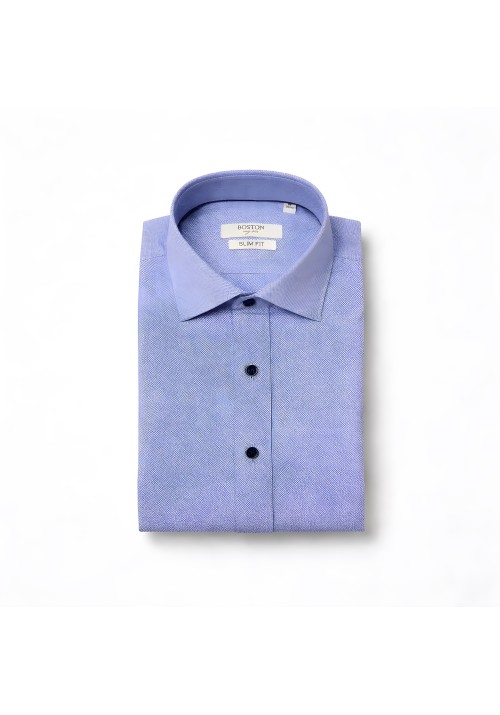 Ανδρικό Πουκάμισο Slim Fit Boston 9502-455 Γαλάζιο