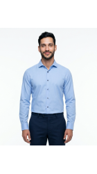 Ανδρικό Πουκάμισο Slim Fit Boston 9502-455 Γαλάζιο