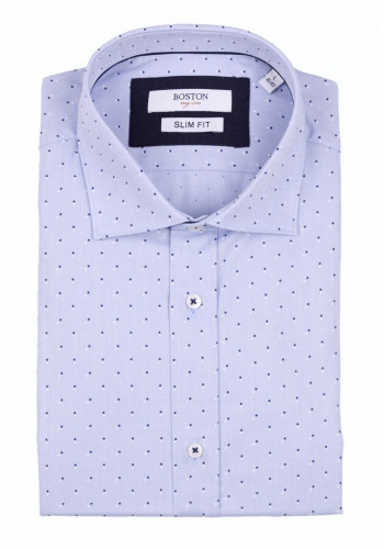 Ανδρικό Πουκάμισο Slim Fit Boston 606-4 Γαλάζιο